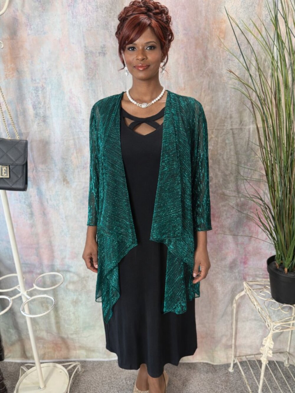 NEW πR & M Richards Perfect For Many Occasions Dress & Attached Duster Cardigan